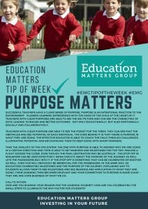 EMG Tip if the week - 3. Purpose Matters