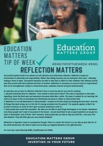 EMG Tip if the week - 13. Reflection Matters