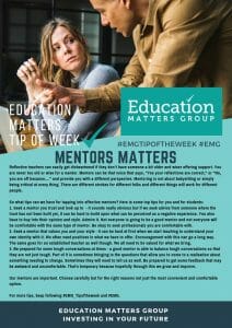 EMG Tip if the week 14. Mentors Matter