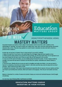 EMG Tip if the week - 26. Mastery Matters