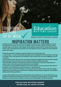 EMG Tip if the week - 33. Inspiration Matters