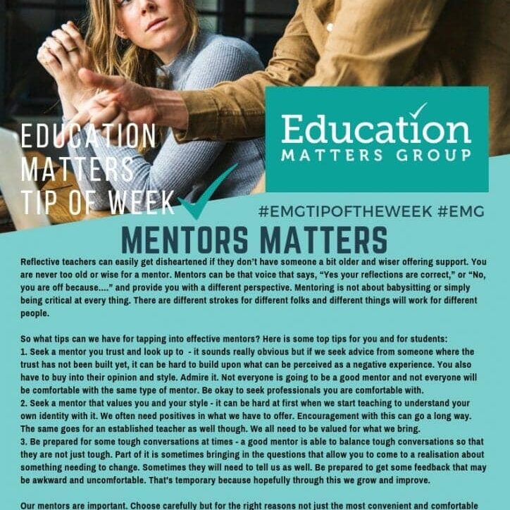EMG Tip if the week 14. Mentors Matter