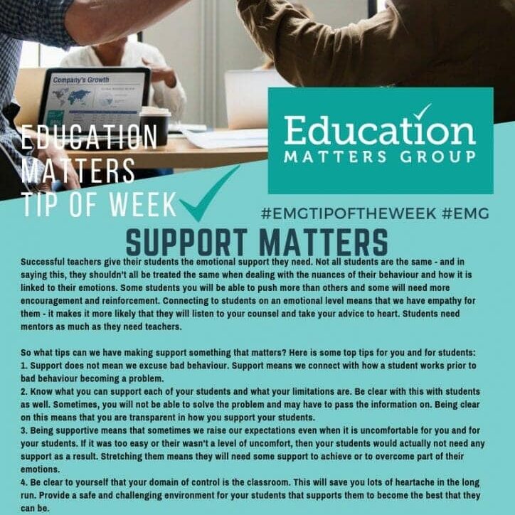 EMG Tip if the week - 19. Support Matters