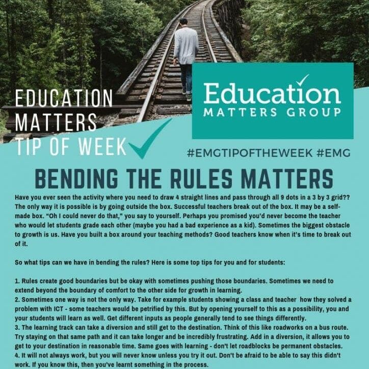 EMG Tip if the week - 25. Bending the Rules Matters