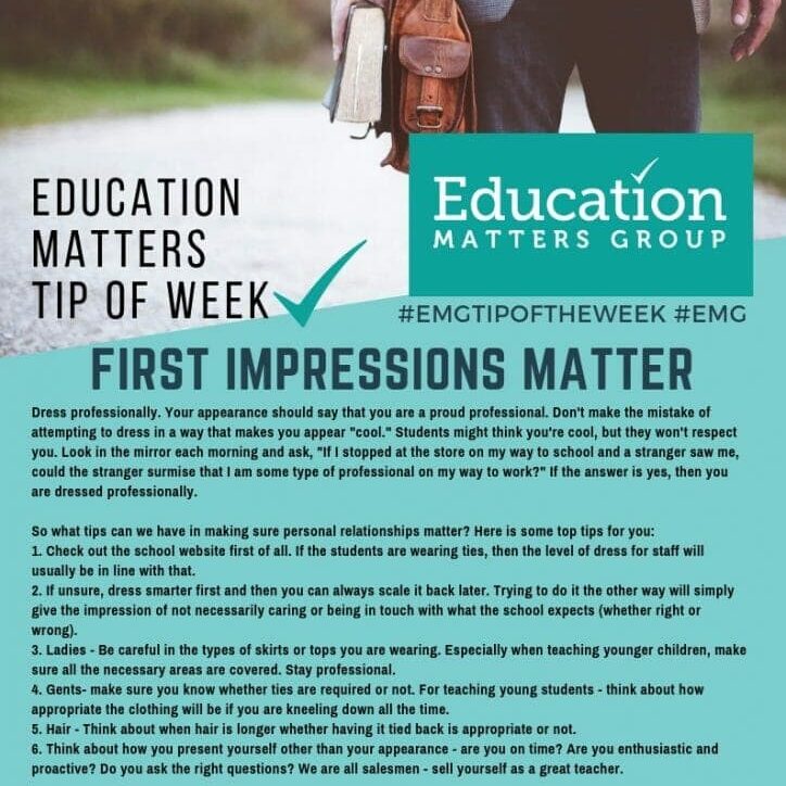 EMG Tip if the week - 37. First impressions matter