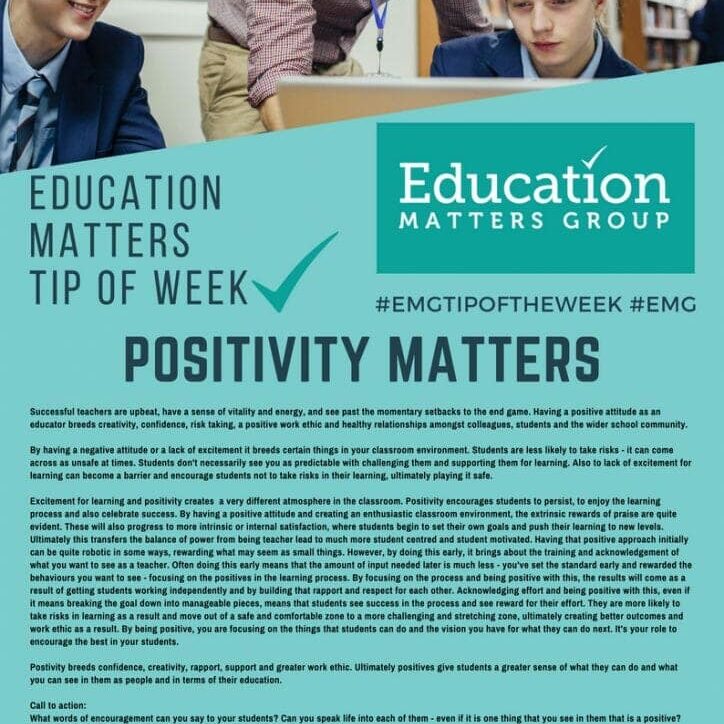 EMG Tip if the week - 6. Positivity Matters