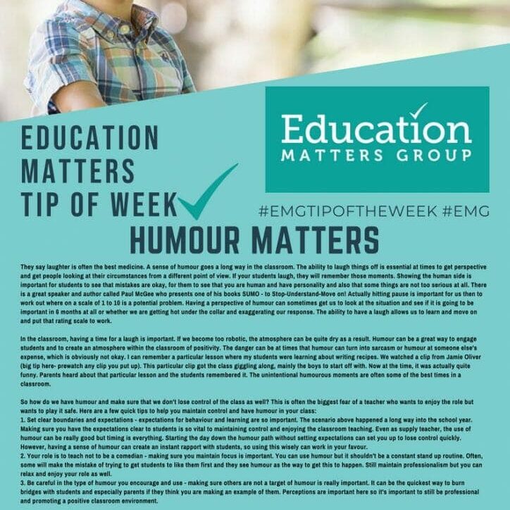 EMG Tip if the week - 9 Humour Matters 1