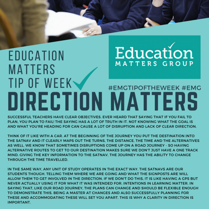 Tip if the week - 2. Direction Matters